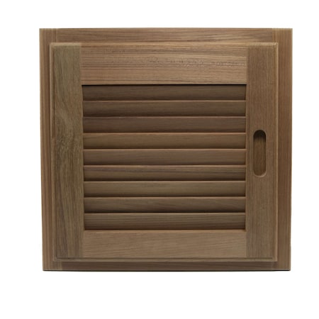 Whitecap 15in Left Side Louvered Door & Frame 60723